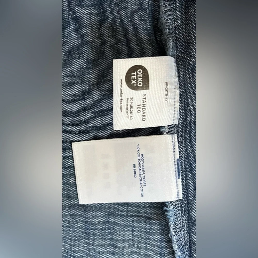 NWT- Land’s End Women’s Chambray Polo Dress with Pockets - Denim color - S - Picture 8 of 10